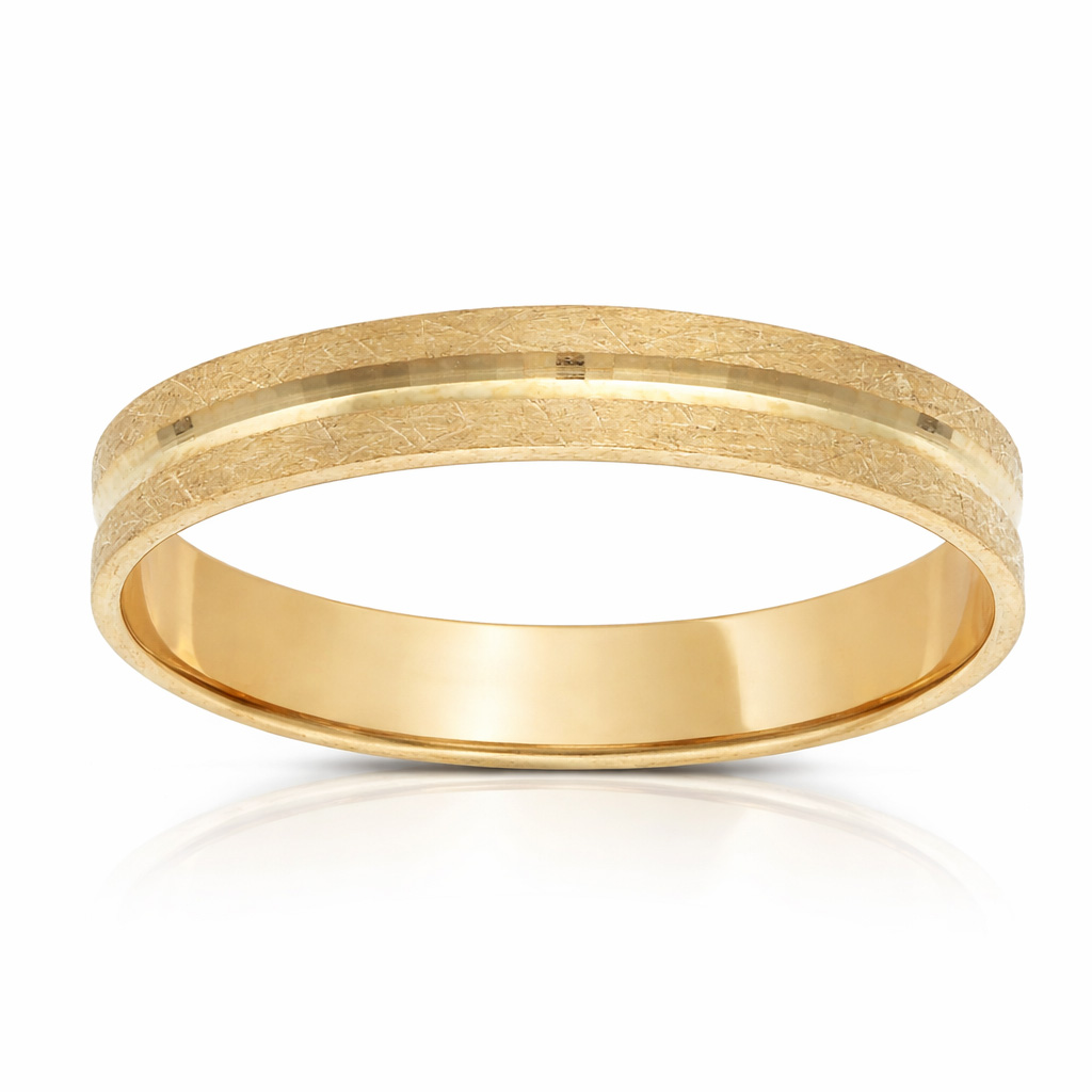 ALIANZA ORO 18KL MATE-BRILLO - 3.50MM