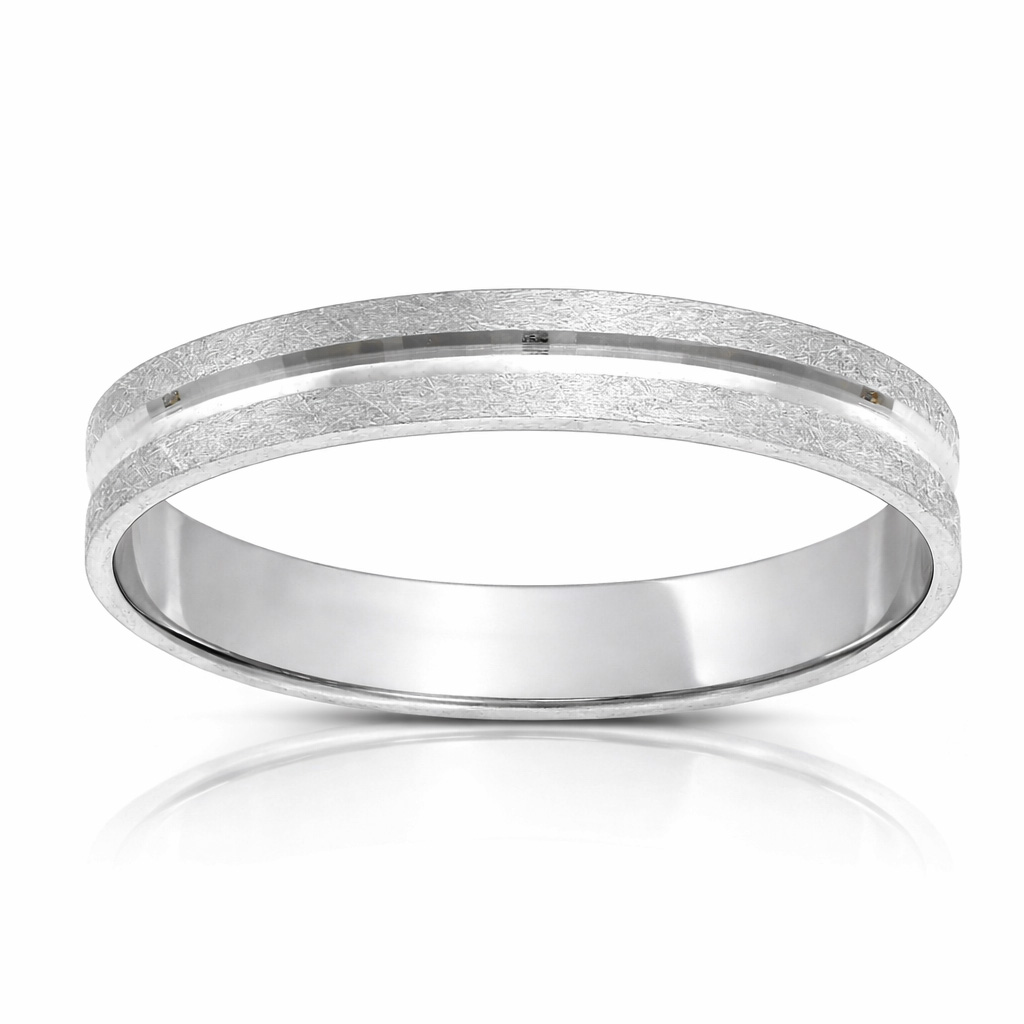 ALIANZA ORO BLANCO 18KL - 3.50MM