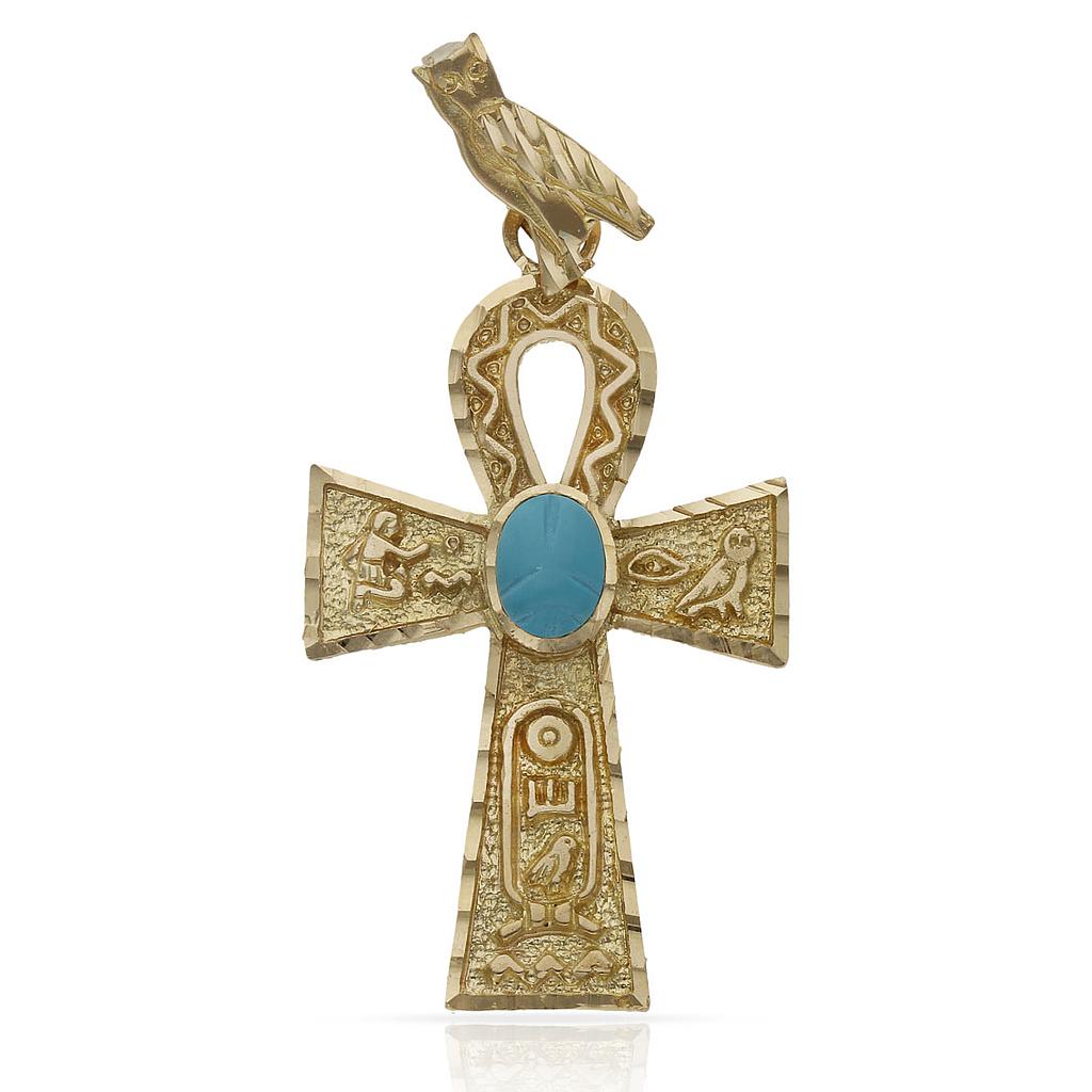 CRUZ DE LA VIDA ORO 18KL - 25x44MM