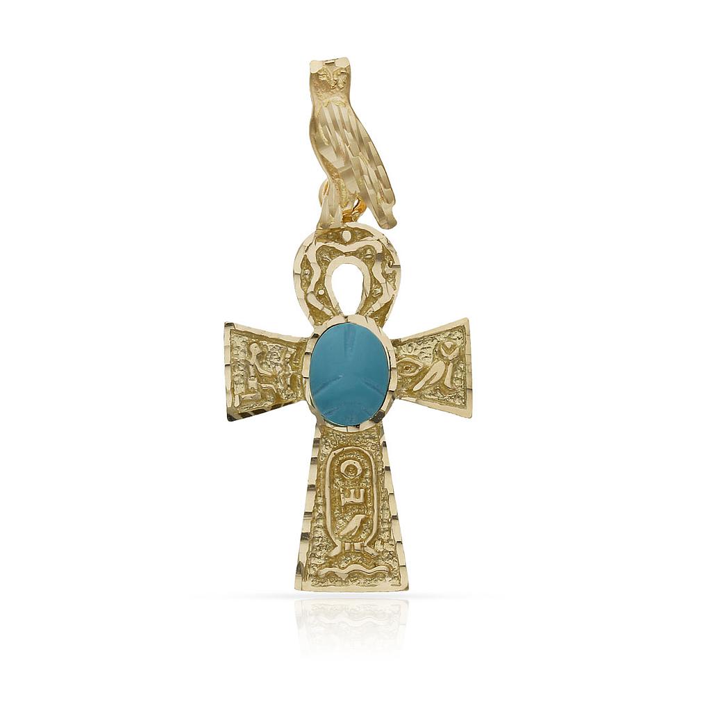 CRUZ DE LA VIDA ORO 18KL - 17x30MM