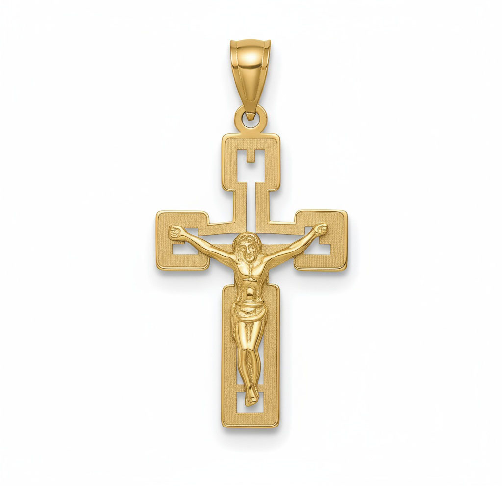 CRUZ ORO 18KL CRISTO - 17x29MM