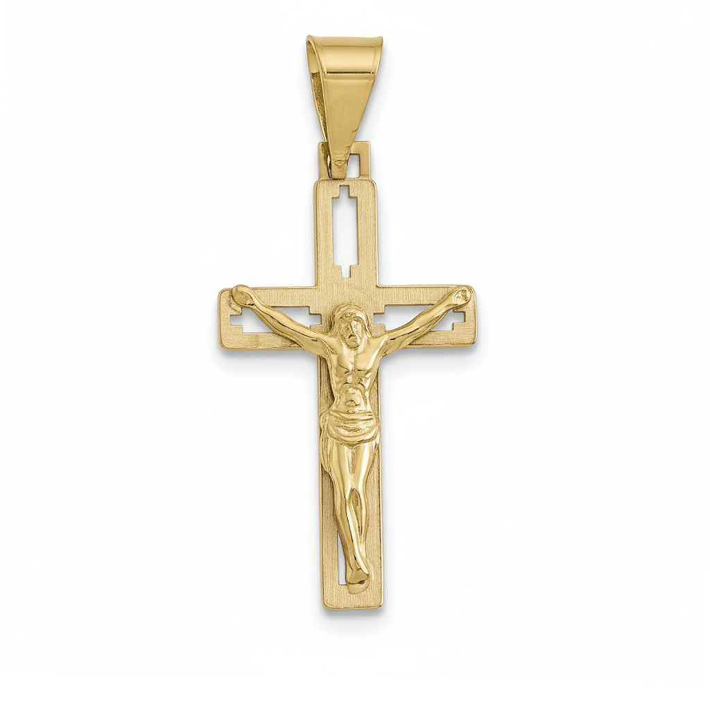 CRUZ ORO 18KL CRISTO - 17x27MM