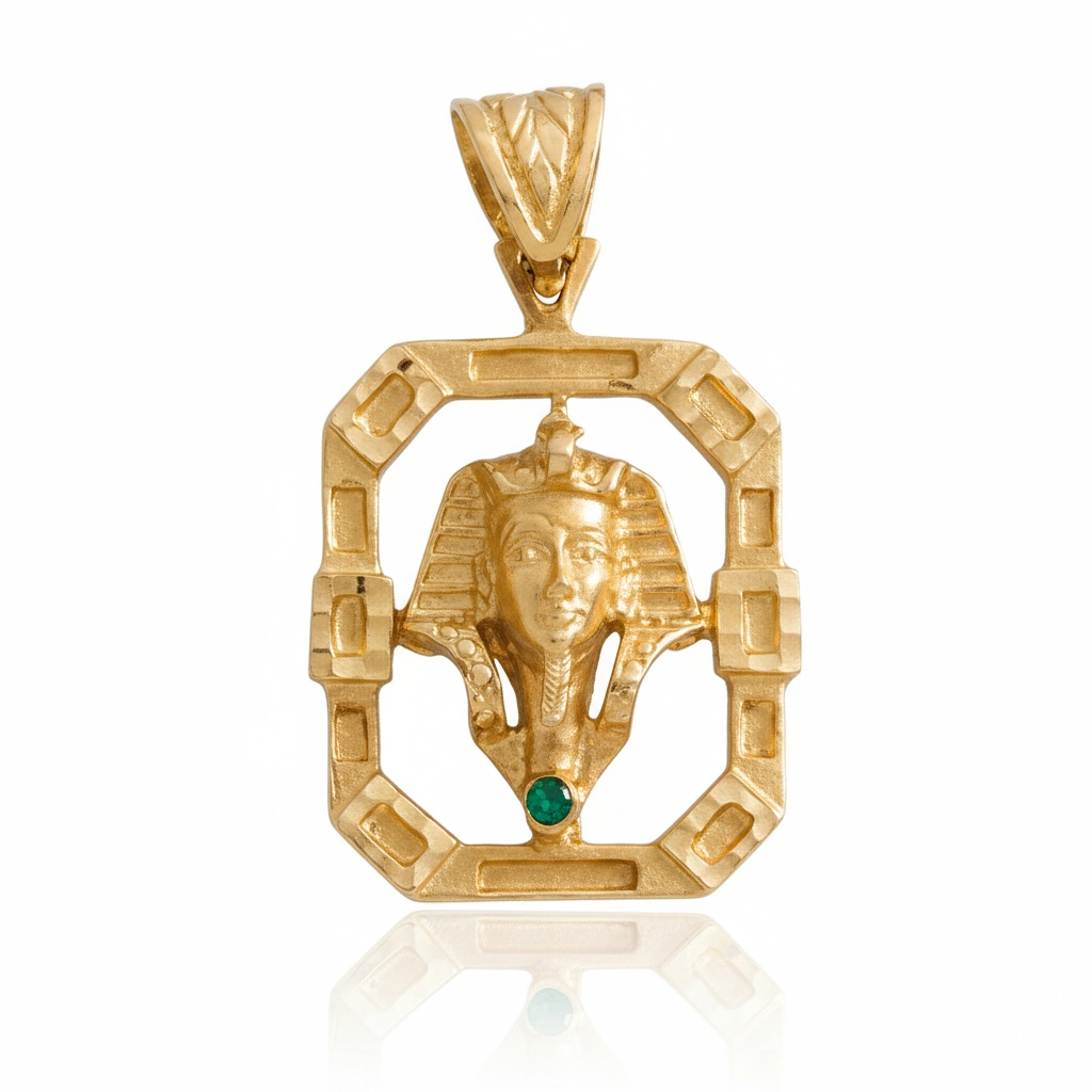 CABEZA ORO 18KL TUTANKAMON - 22X30MM