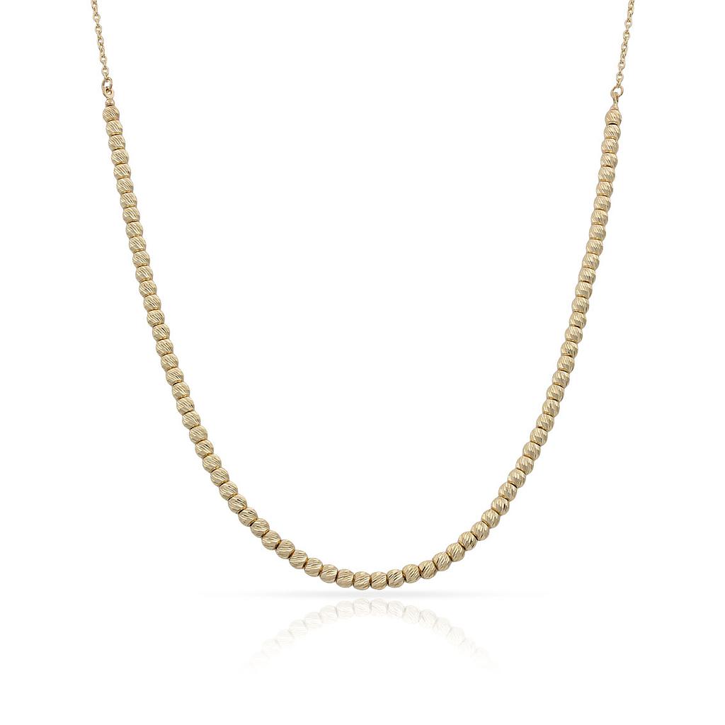 COLLAR ORO 18KL BOLAS TALLADAS