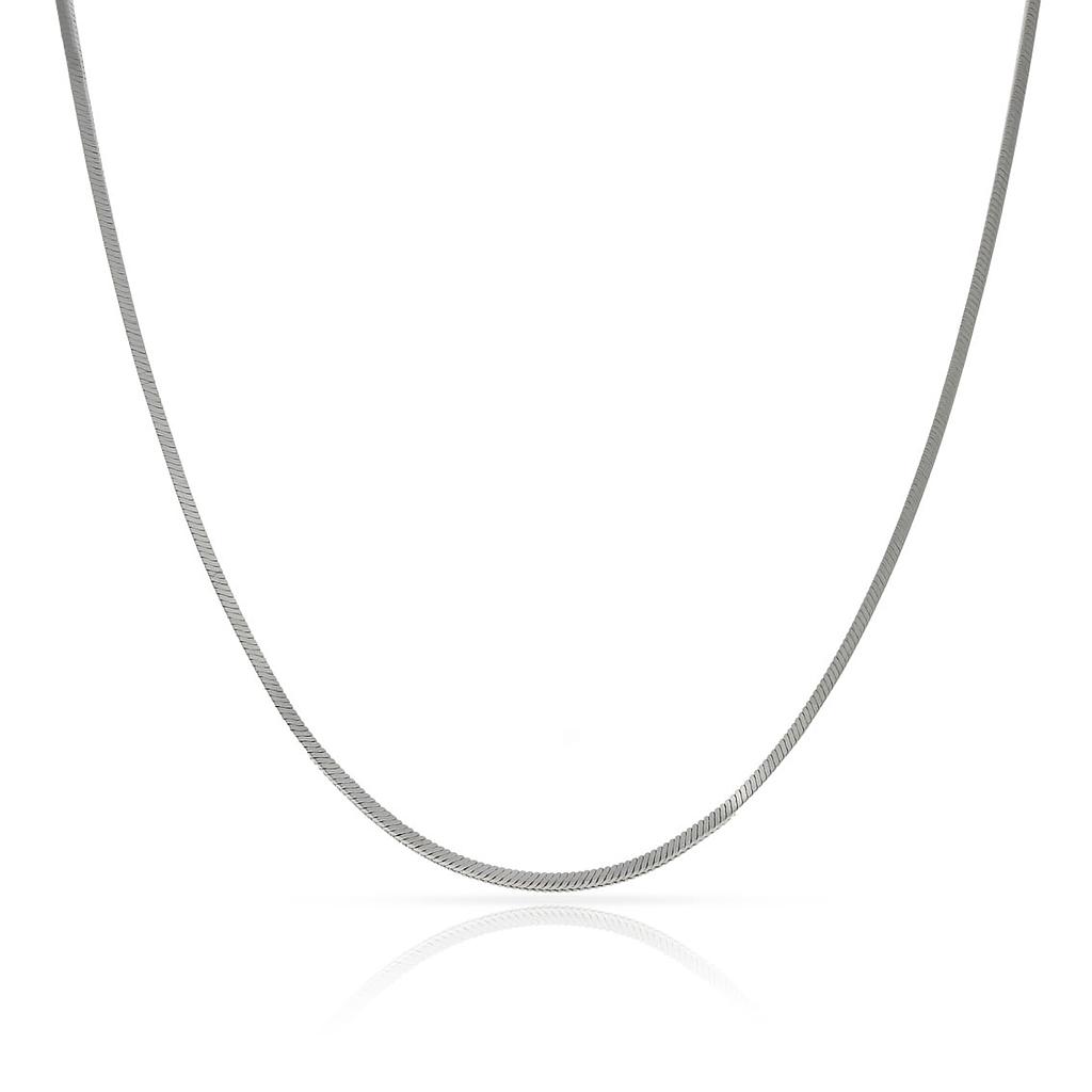 CADENA ORO 18KL BLANCO COLA TOPO