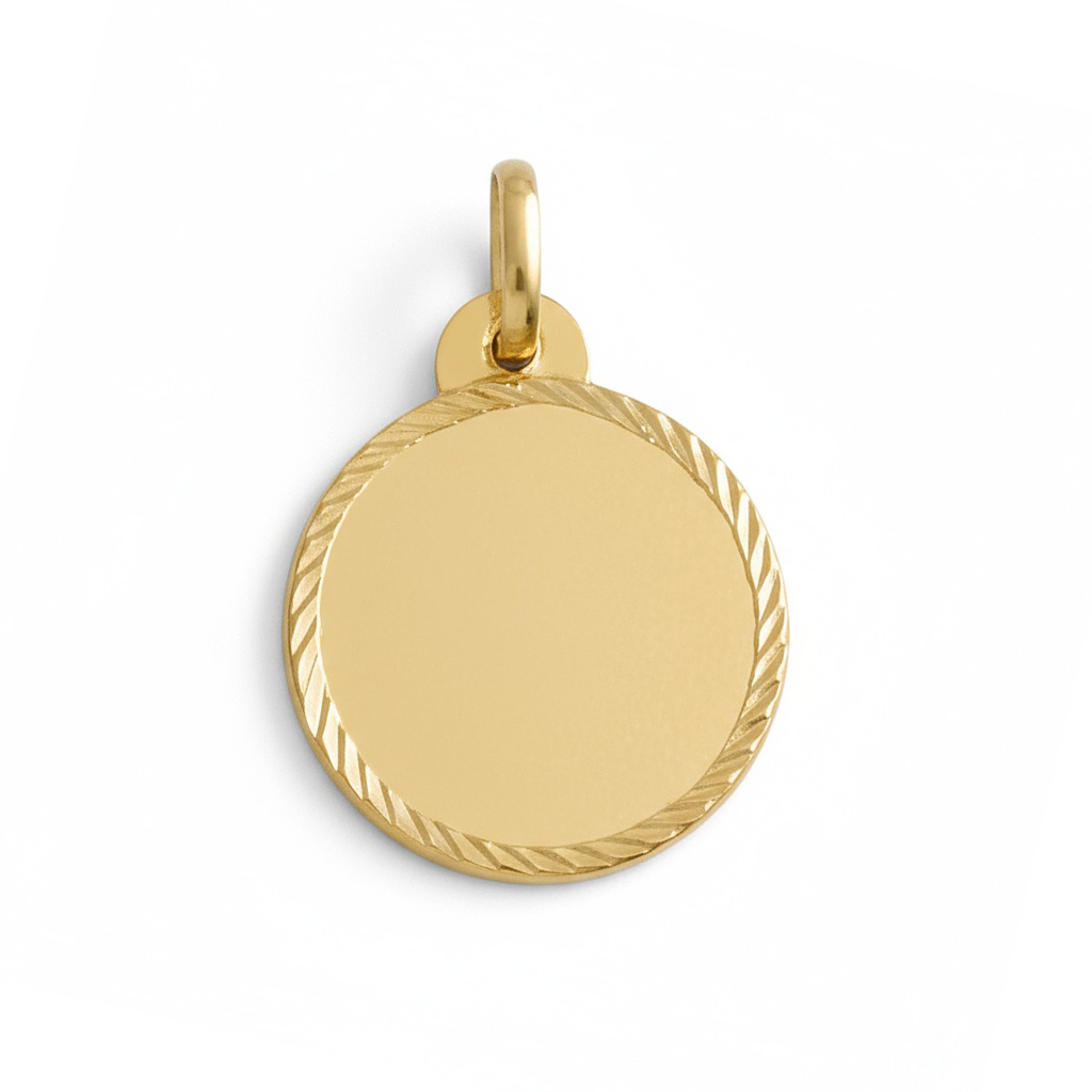 DISCO ORO 18KL TALLADO - 18MM