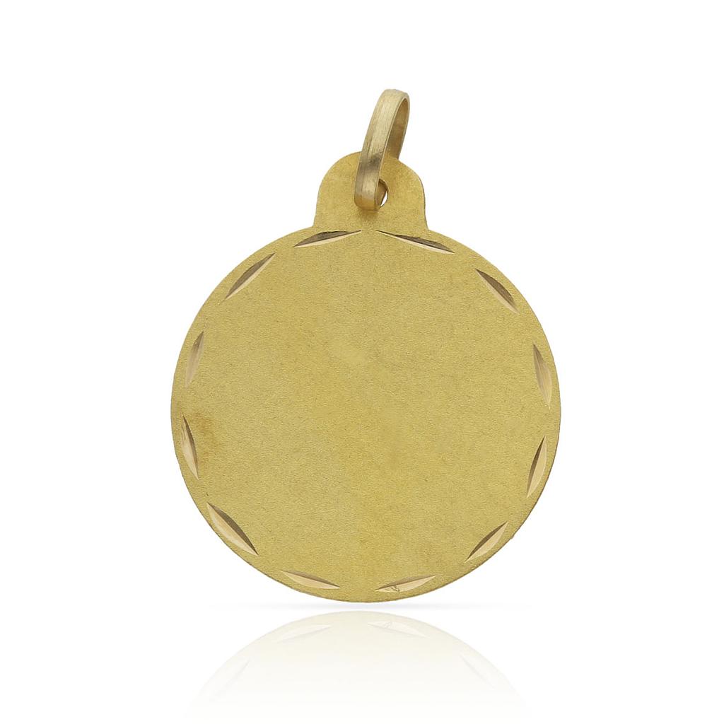 DISCO ORO 18KL - 21MM TALLADO