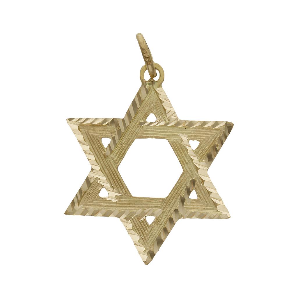 COLGANTE ORO DE 18KL ESTRELLA DE DAVID - 23X28MM