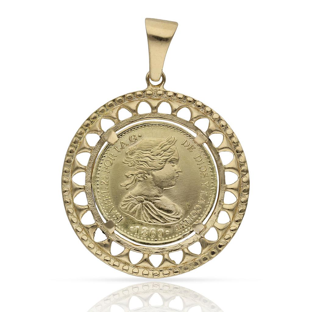COLGANTE ORO 18KL MONEDA - 20MM