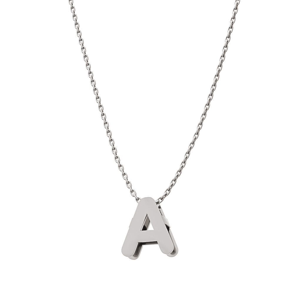 GARGANTILLA ORO BLANCO 18KL LETRA