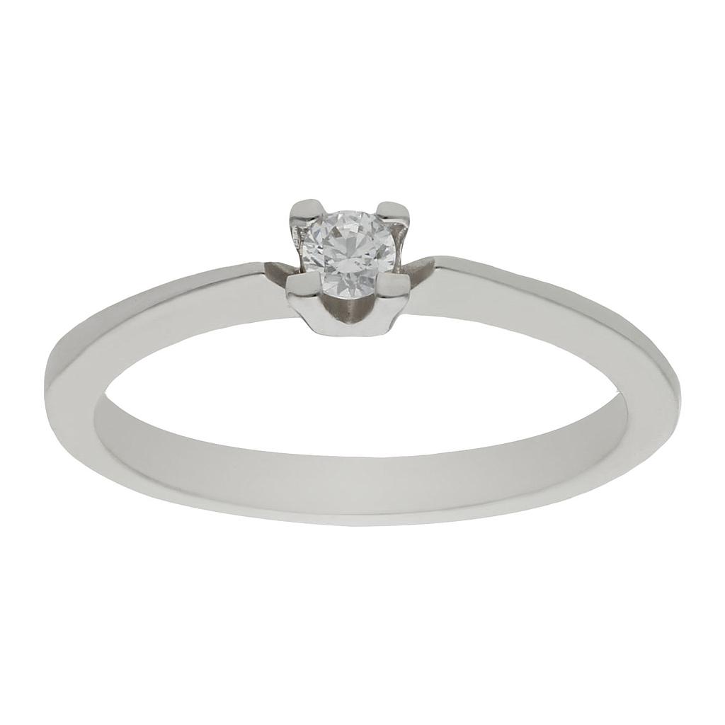 SORTIJA ORO BLANCO 18KL DIAMANTE