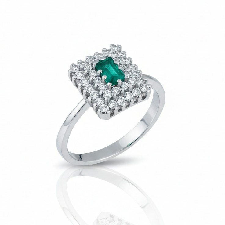 SORTIJA ORO BLANCO 18KL DIAMANTES