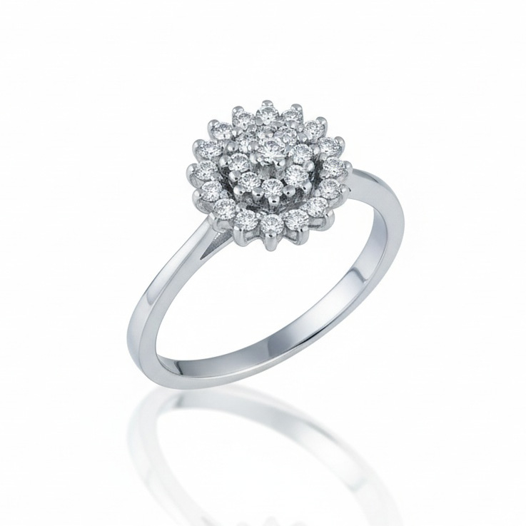 SORTIJA ORO BLANCO 18KL DIAMANTES