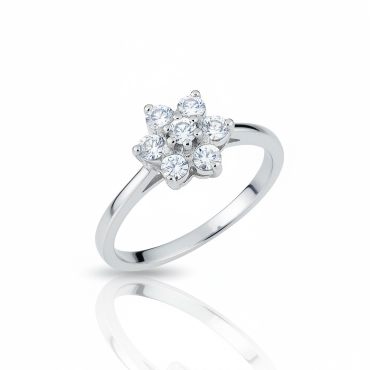 SORTIJA ORO BLANCO 18KL DIAMANTES