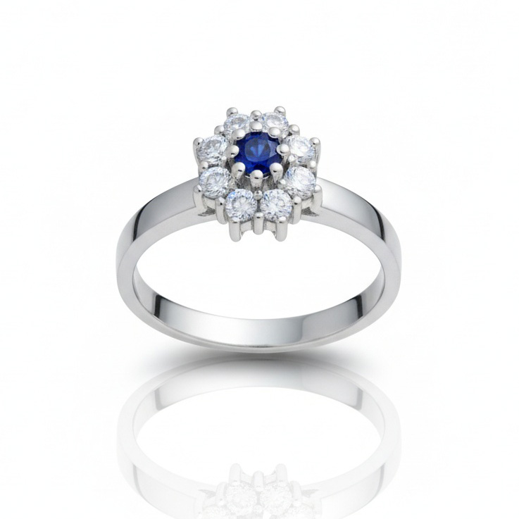 SORTIJA ORO BLANCO 18KL DIAMANTES