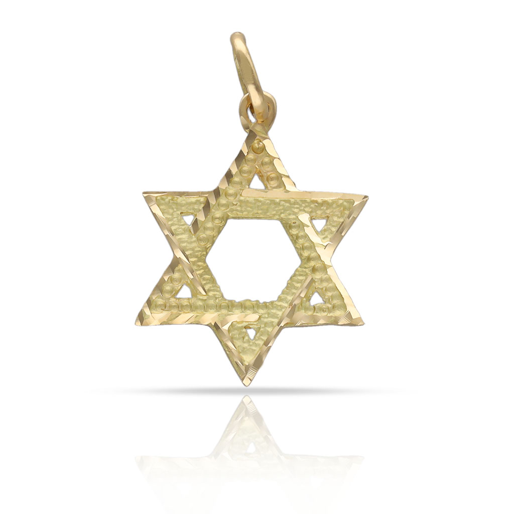 COLGANTE ORO 18KL ESTRELLA DE DAVID - 17X22MM