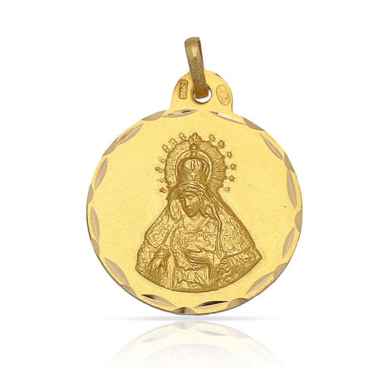 MEDALLA ORO 18KL V. DE LA MACARENA- 17MM