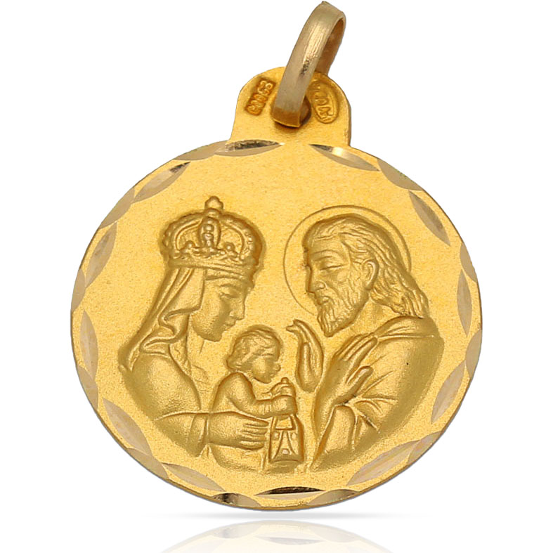 MEDALLA ORO 18KL SAGRADA FAMILIA - 19MM
