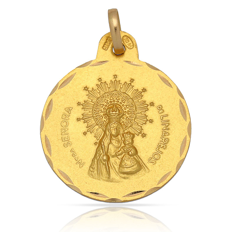 MEDALLA ORO 18KL V. DE LINAREJOS - 17MM