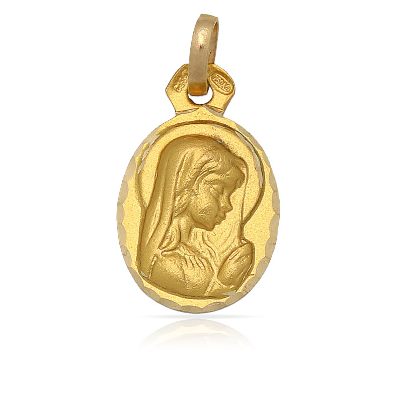 MEDALLA ORO 18KL VIRGEN NIÑA - 12x15MM