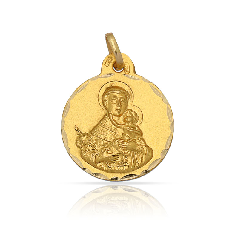 MEDALLA ORO 18KL SAN ANTONIO - 15MM