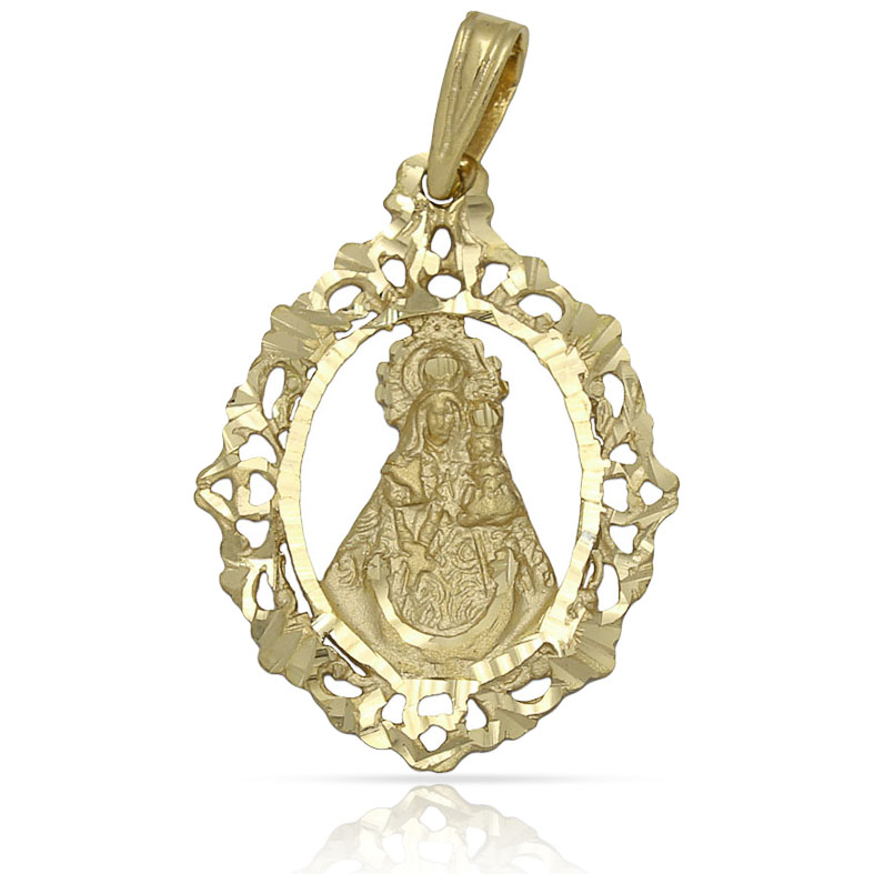 MEDALLA ORO 18KL V. DEL ROSARIO - 20x27MM