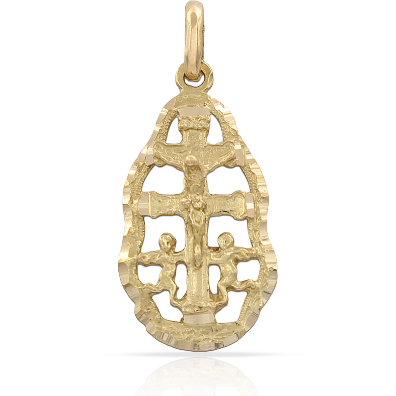 CRUZ ORO 18KL DE CARAVACA - 15X29MM