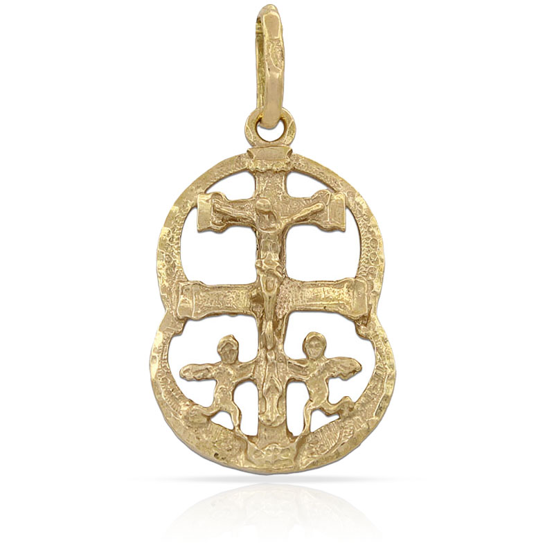 CRUZ ORO 18KL DE CARAVACA - 17X28MM
