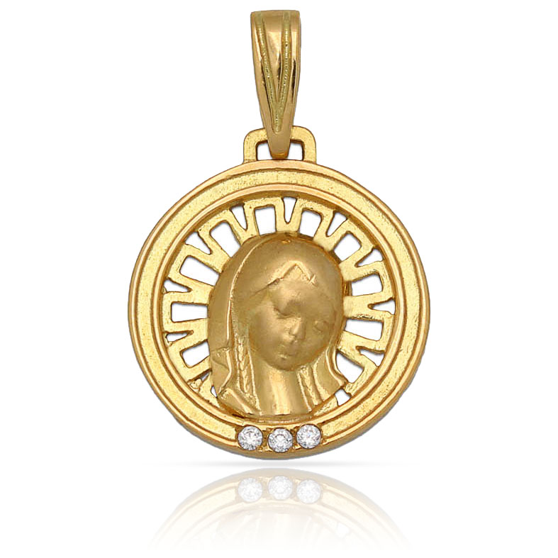 MEDALLA ORO 18KL VIRGEN NIÑA DE 16MM