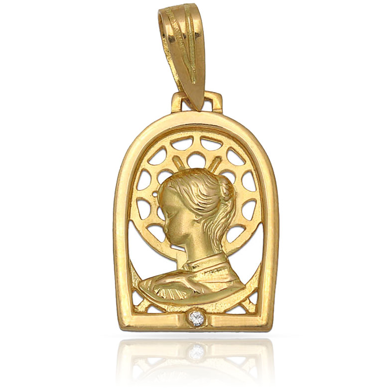 MEDALLA ORO 18KL VIRGEN NIÑA - 13X20MM