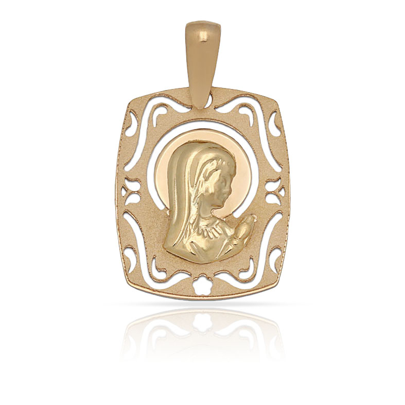 MEDALLA ORO 18KL VIRGEN NIÑA - 15X17MM