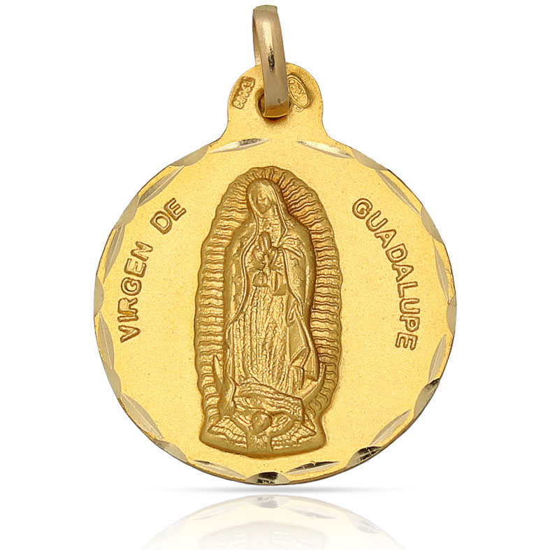 MEDALLA ORO 18 KL VIRGEN DE GUADALUPE - 21MM