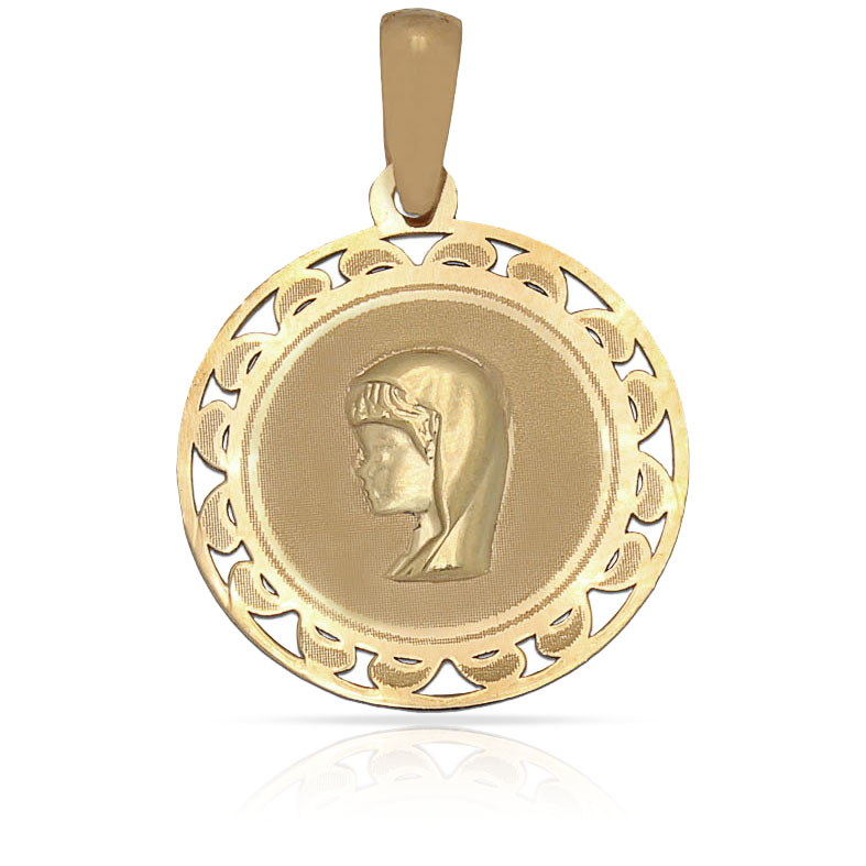 MEDALLA ORO 18KL VIRGEN NIÑA - 18MM