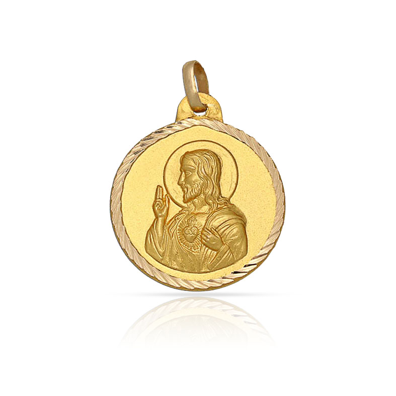 MEDALLA ORO 18KL SAGRADO CORAZON - 18MM