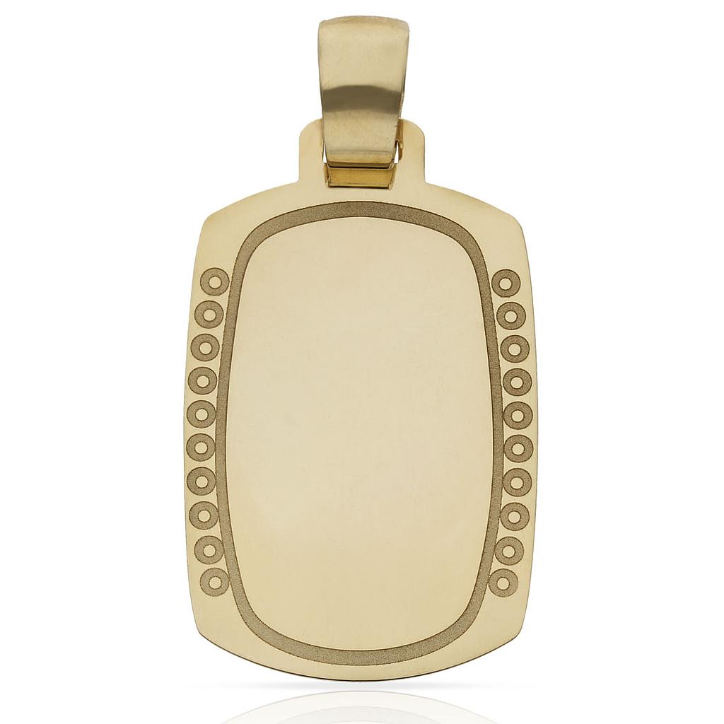 PLACA ORO 18KL CIRCULO - 26X38MM