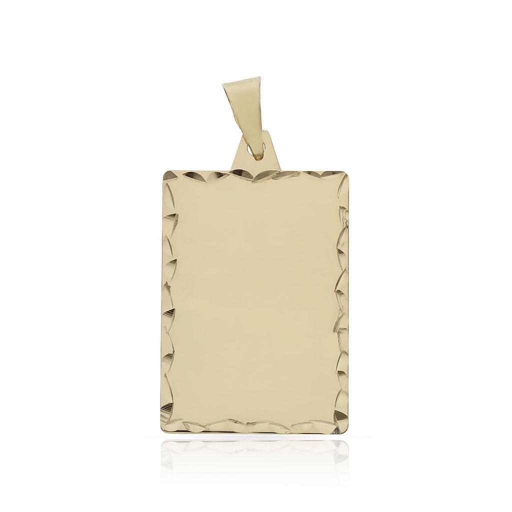 PLACA ORO 18KL TALLADA - 18x27MM