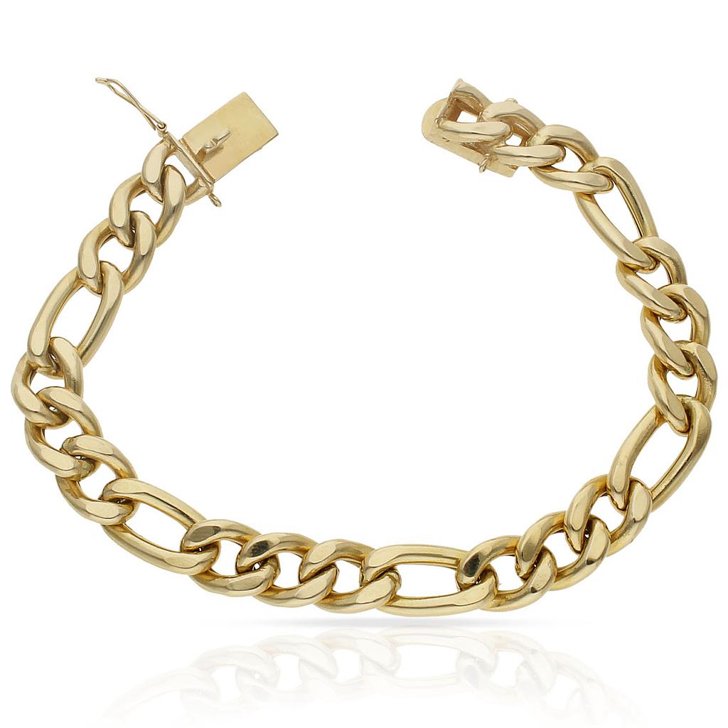 PULSERA ORO 18KL HUECA 3x1 - 11MM