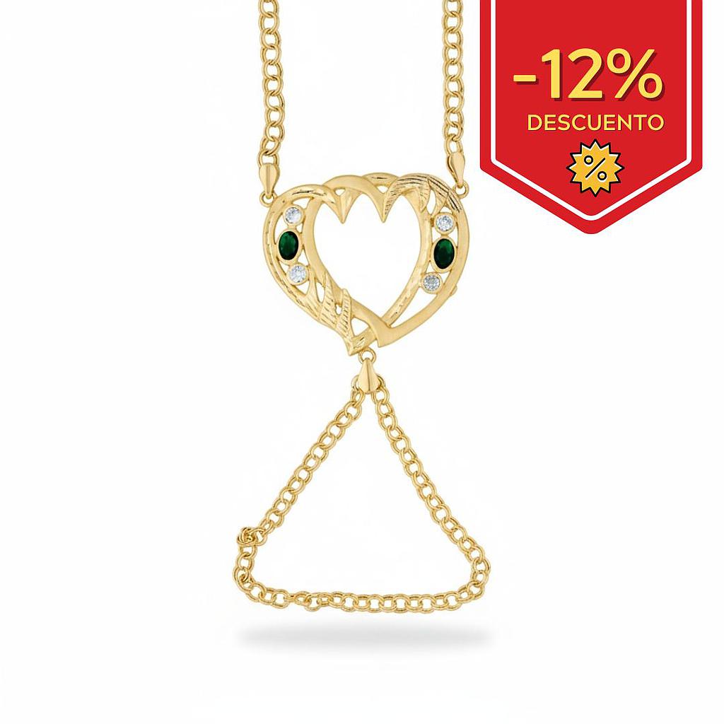 PULSERA DEDO CORAZON ORO 18KL