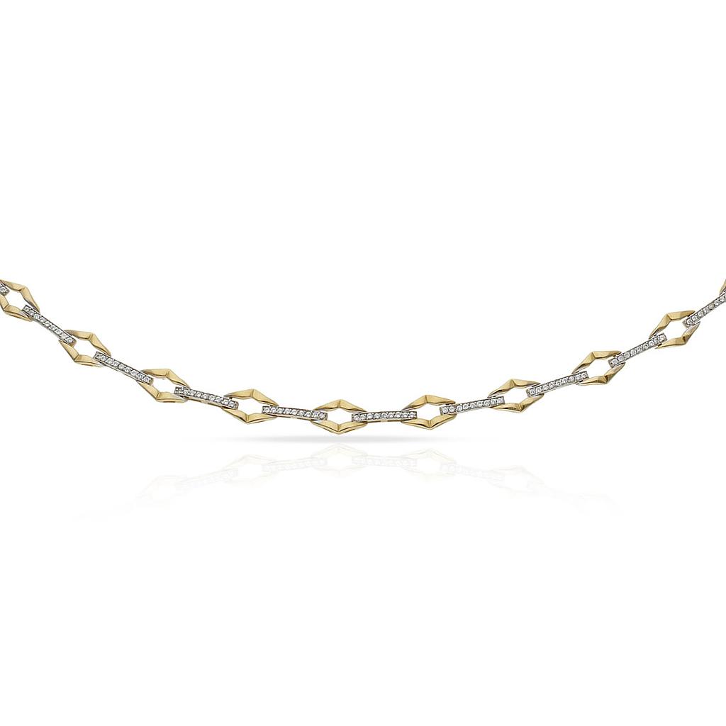 PULSERA ORO 18KL BICOLOR CIRCONITAS