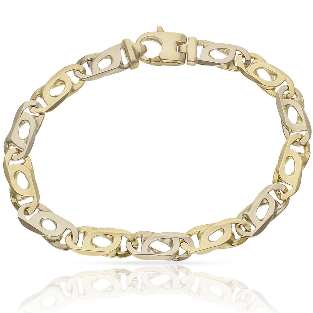 PULSERA ORO 18KL BICOLOR FUNDIDA
