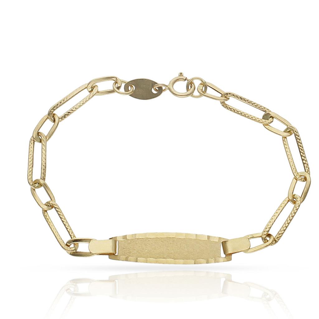 PULSERA ORO 18KL PLACA 1x1