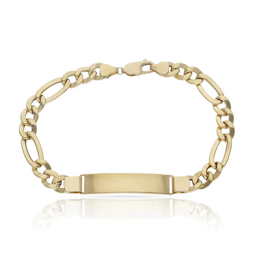 PULSERA ORO 18KL 3x1 CON PLACA