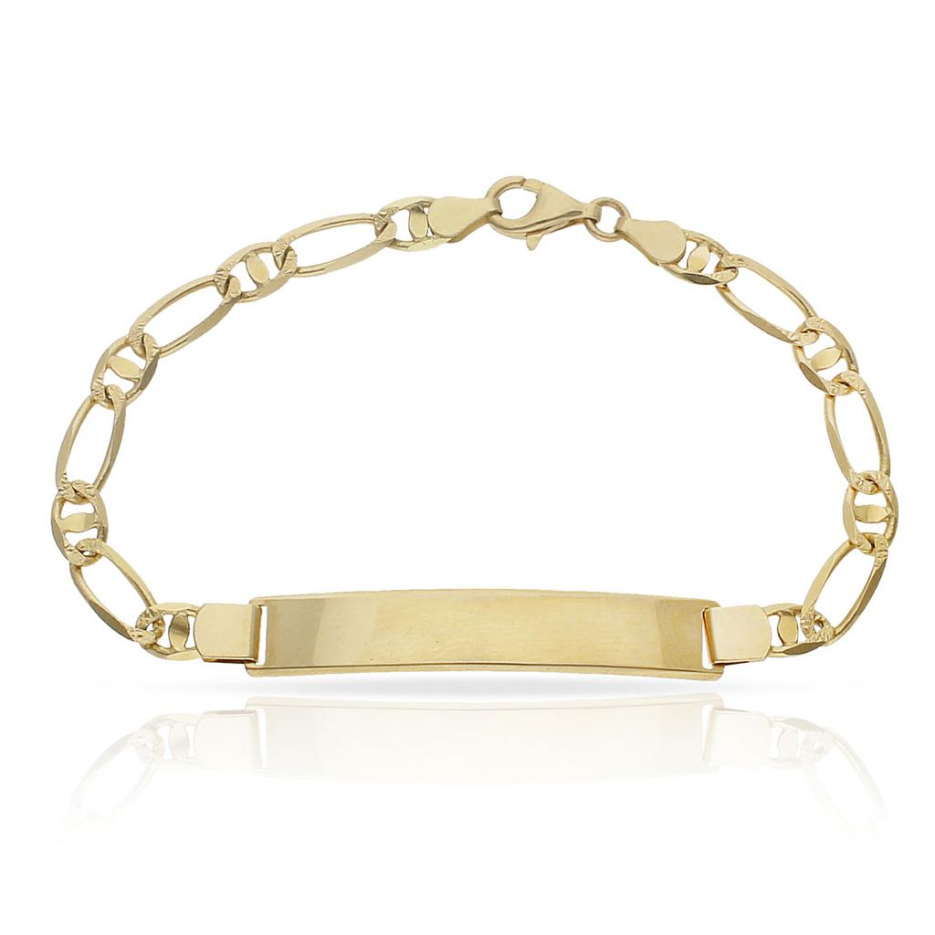 PULSERA ORO 19KL FUNDIDA PLACA