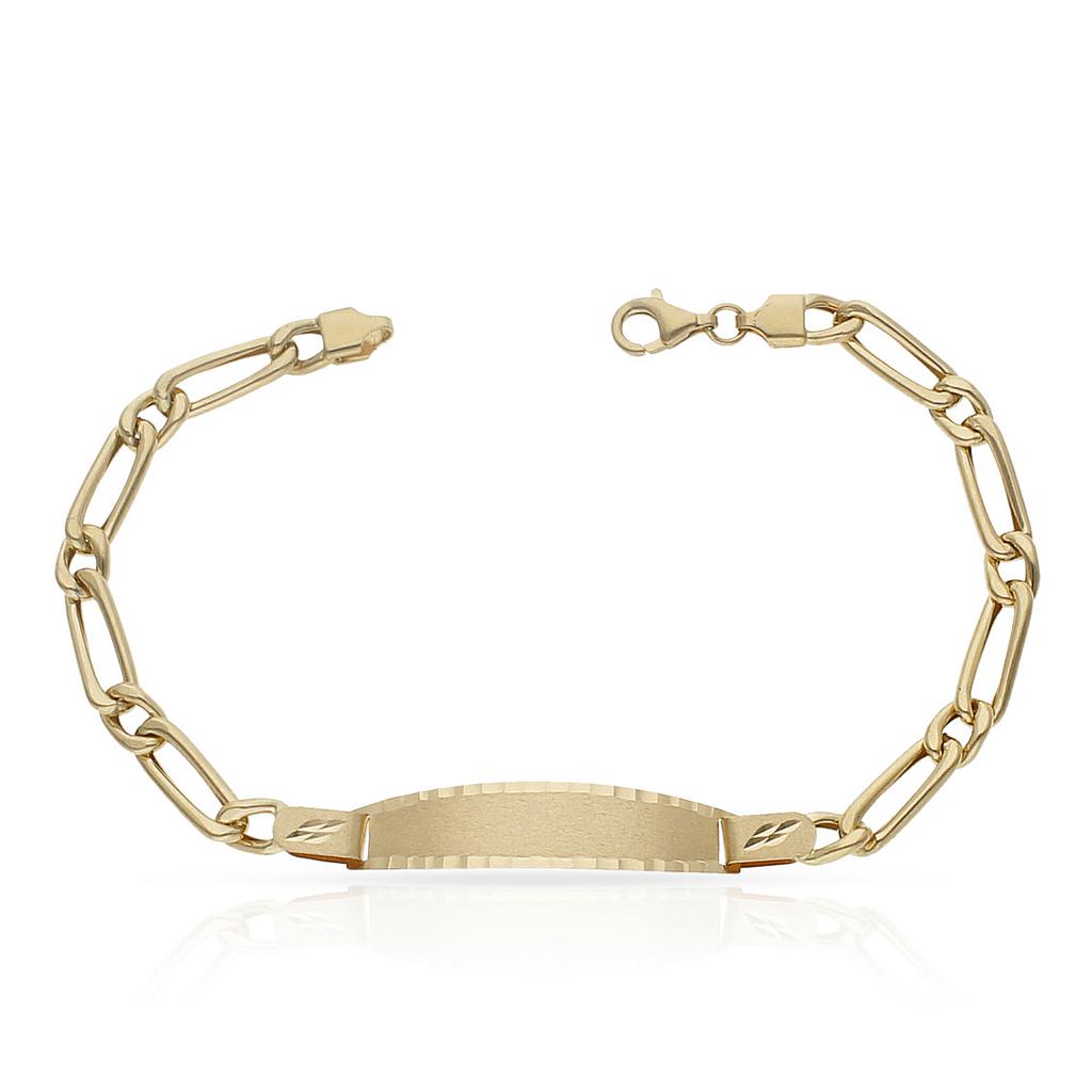 PULSERA ORO 18KL HUECA 1x1 PLACA