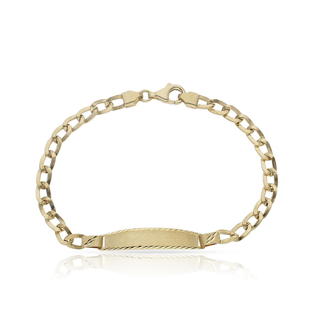 PULSERA ORO 18KL OVAL PLACA