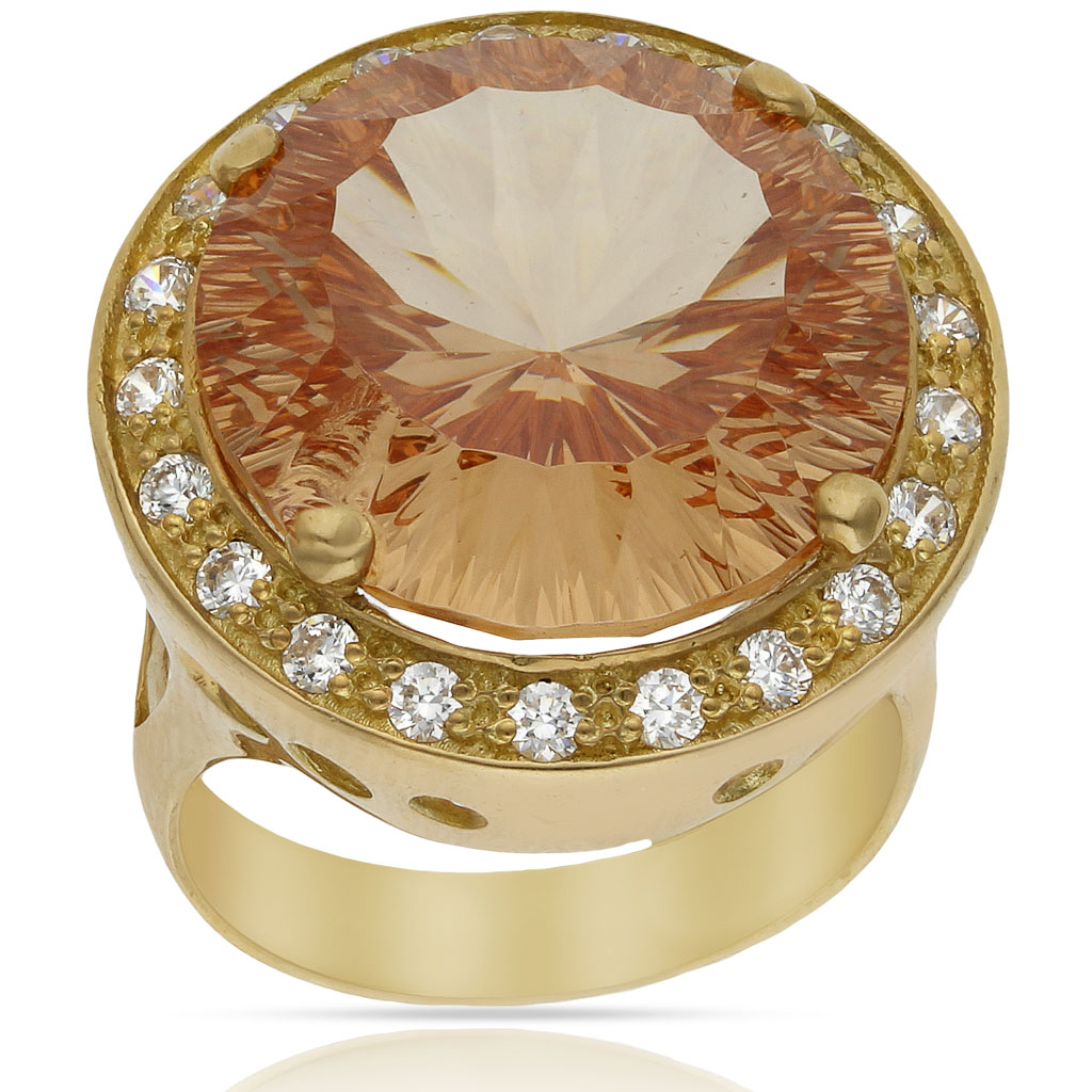 SORTIJA ORO 18KL - PIEDRA CHAMPAN