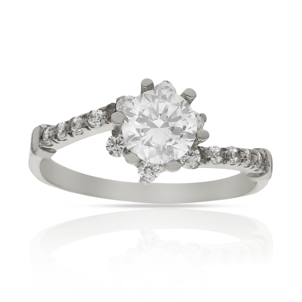 SORTIJA ORO BLANCO 18KL CIRCONITAS