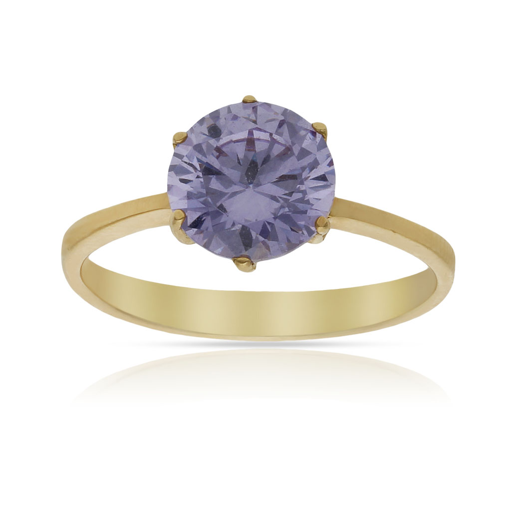 SORTIJA ORO 18KL - PIEDRA LILA