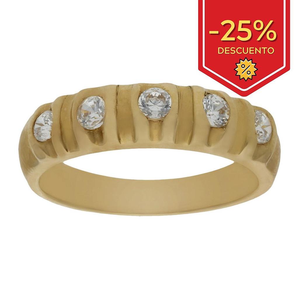 SORTIJA ORO 18KL CIRCONITAS
