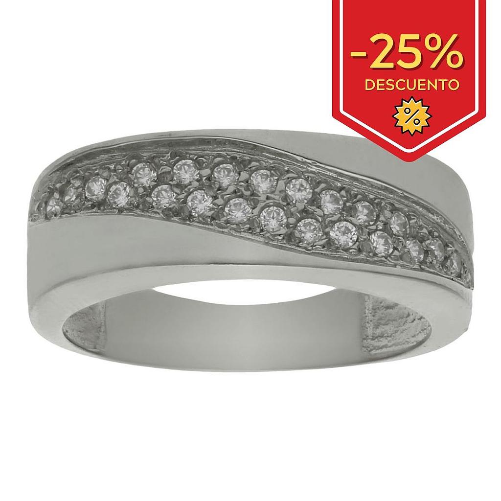 SORTIJA ORO BLANCO 18KL CIRCONITAS